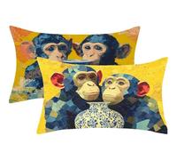 Cushion Covers 50 x 70 Set of 2 Cute Cushions Decorative Pillows Animal Double Sided Printing Rectangle Velvet Pillowcases with Invisible Zipper, Sofa Bedroom Garden Patio Car Home Autumn Decor,521J