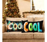 Cushion Covers 50 x 70 Word Cushions Double-sided Linen Color Cushion Covers 2 Pack Rectangle Home Decorative Pillows with Invisible Zipper for Room Sofa Christmas Decorations 20 x 28 in X-x-40