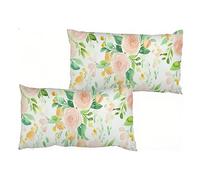Cushion Covers 50 x 90 cm, Rectangle Cushion Covers Set of 2, Spring Decorative Pillow Case Cover, Velvet Waterproof Outdoor Cushions Flower Plant-5, Throw Pillow for Sofa Living Room Decor S0-461