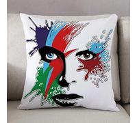 Cushion Covers 50 x50cm Square Throw Pillow,David Bowie Decor,Bowies Eyes Ziggy Stardust Expression Inspired Artwork,Decorative Sofa Cushion Covers for Bedroom Couch Living Room with Invisible Zipper
