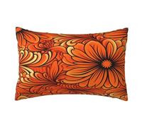 Cushion Covers 50x30 cm Autumn Cushions Set of 2, Orange Cushion Covers, Soft Sofa Cushions Decorative Pillows, Garden Cushion Covers Rectangle Throw Pillowcases, Living Room Home Decor12x20 Inch,X526