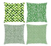 Cushion Covers 50x50cm, Outdoor Cushions Set of 4 Decorative Linen Square Cushion Covers Deer Forest Waterproof Cushions With Smooth Invisible Zip for Indoor Sofa Bed Outdoor Garden Summer Decor s-466