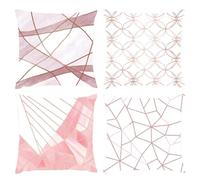 Cushion Covers 50x50cm, Outdoor Cushions Set of 4 Decorative Velvet Square Cushion Covers Simple Autumn Waterproof Cushions With Smooth Invisible Zip Indoor Sofa Bed Outdoor Garden Summer Decor s-392