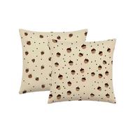 Cushion Covers 50x50cm, Pillow Cases 2 pack Brown pine cones Linen