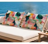 Cushion Covers 50x60 cm Abstract Cushions Waterproof Velvet Furniture Cushions Graffiti Elements Outdoor Garden Decorative Rectangular Throw Pillow Covers 2025 New,for Sofa Autumn set of 2 z-1141