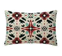 Cushion Covers 50x60 cm Color Rectangle Cushion Covers Mandala Patterned Pillowcases Pack of 1 Linen Sofa Decorative Throw Pillow Cases with Invisible Zipper for Home Garden Autumn Decor, Gifts L-1093