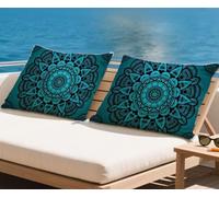 Cushion Covers 50x60 cm Retro Cushions Waterproof Linen Furniture Cushions Mandala Outdoor Garden Decorative Rectangular Throw Pillow Covers for Balcony Sofa Patio Autumn gift 20x24in set of 2 z-269