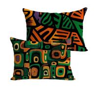 Cushion Covers 50x70cm Green Outdoor Cushions Abstract Pillows Covers Set of 2 Soft Comfy Linen Throw Pillowcases with Invisible Zipper, Room Bed Sofa Garden Car Winter Spring Decorative Gift Y-P1066