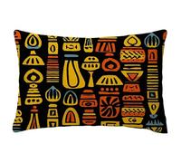 Cushion Covers 50x80 cm Ethnic Rectangle Cushion Covers Retro Patterned Pillowcases Pack of 1 Linen Sofa Decorative Throw Pillow Cases with Invisible Zipper for Home Garden Autumn Decor, Gifts L-1089