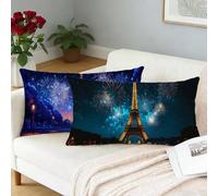 Cushion Covers 50x80 Landscape Rectangle Cushion Covers Dunkel Patterned Pillowcases Pack of 2 Linen Sofa Decorative Throw Pillow Cases with Invisible Zipper for Home Garden Decor,Gifts Women L-448