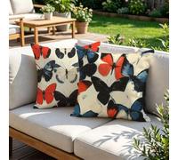 Cushion Covers 55 x 55 Pack of 2 Linen Garden Cushions, Beige u-598