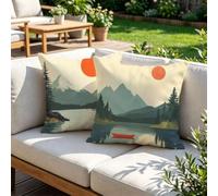 Cushion Covers 55 x 55 Pack of 2 Linen Garden Cushions, Sunset u-527