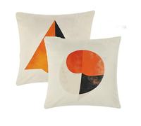 Cushion Covers 55x55cm Burnt Orange Outdoor Cushions Waterproof Abstract Velvet Cushions Double-Sided Printing Sofa Cushion Square Decorative for Indoor bed Sofa Car room decor Gifts for woman T-658