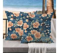 Cushion Covers 60 x 60 Pack of 2 Navy Blue Pillow Cases, Sofa Cushions Garden Cushions Pink Sofa Cushion Covers Linen Pillowcases Decorative Pillow Case, Room Decor, Bedroom Decor k-291