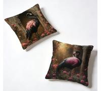 Cushion Covers 60 x 60 Pillow Cases 2 Pack Black Sofa Cushions 24x24 Inch Decorative Pillows Flamingos Outdoor Pillowcase Linen, HD Double Sided Printing for Bench Home Decoration, Summer 1-Z12279