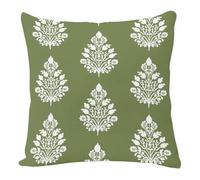Cushion Covers 60cm x 60cm Army Green Linen Large Decorative Pillows for Living Room Sofa Couch Bed with Smooth Invisible Zip