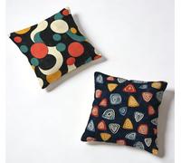 Cushion Covers 65 x 65 Pillow Cases 2 Pack Black Sofa Cushions 26x26 Inch Decorative Pillows Abstract Outdoor Pillowcase Linen, HD Double Sided Printing Bench Home Decoration Spring Summer I-0C2986
