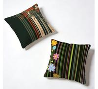 Cushion Covers 65 x 65 Pillow Cases 2 Pack Black Sofa Cushions 26x26 Inch Decorative Pillows Stripe Outdoor Pillowcase Linen, HD Double Sided Printing for Bench Home Decoration, Spring Summer C-886804