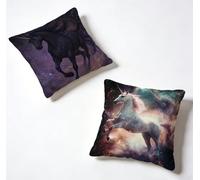 Cushion Covers 65 x 65 Pillow Cases 2 Pack Black Sofa Cushions 26x26 Inch Decorative Pillows Unicorn Outdoor Pillowcase Linen, HD Double Sided Printing for Bench Home Decoration Spring Summer 1-1K2629