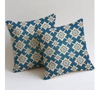 Cushion Covers 65x65 cm Blue Cushion Covers Soft Decorative Garden Cushions Set of 2 Square Sofa Pillowcases Line Geometry Throw Pillow Cases for Garden Furniture Bench Car Farmhouse Decor,Gifts C1041