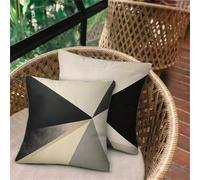 Cushion Covers 65x65, Square Linen Cushions Abstraction Simple, Small Pillow Cases 2 Pack, Waterproof Outdoor Patio Garden Cushions Sofa Bed Living Room, Home Decor Pillow Case, Invisible Zipper D-53