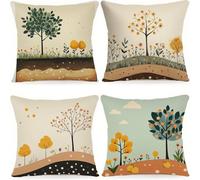 Cushion Covers 65x65cm, Landscape PlantsCushions, Outdoor Garden Cushions, Luxury Velvet Square Throw Pillow Cases, Decorative Cushion Covers, With Invisible Zipper Sofa Pillows for Home Decor 297