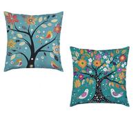 Cushion Covers 65x65cm Set of 2 Color Outdoor Waterproof Settee Cushions Covers Abstract Square Soft Decorative Seat Pads Invisible Zipper Design for Living Bedroom Couch Room Decor Gifts 3-942OU