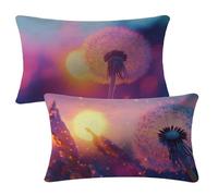 Cushion Covers 70cm x 90cm Purple Cushions, Garden Cushions Rectangle Cushion Covers Pack of 2 Double Sided Printed Velvet Throw Pillow Covers for Living Room Sofa Bedroom Bed Home Decor, Plant 2m-72