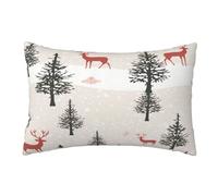 Cushion Covers 70x50cm Christmas Tree Cushions Set of 2, Deer Cushion Covers, Sofa Cushions Decorative Pillows, Garden Cushion Covers Rectangle Throw Pillowcases, Living Room Home Decor20x28 Inch,X290