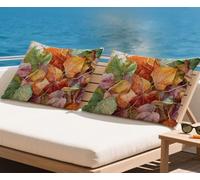 Cushion Covers 70x90 cm Autumn Cushions Waterproof Linen Large Furniture Cushions Fallen Leaves Outdoor Garden Decorative Rectangular Throw Pillow Covers for Autumn Sofa Patio 28x36in set of 2 z-281