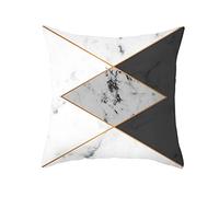 Cushion Covers 80cm x 80cm Grey Triangular Marble Sofa Cushions Garden Outdoor Soft Large Cushions Covers with Invisible Zipper Decorative Pillows for Home Office Car Throw Pillow
