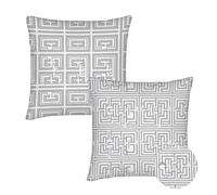 Cushion Covers 80x80 cm Set of 2 Outdoor Cushion Covers Black And White Waterproof Linen Sofa Cushions Simplicity Cushions Square Decorative Pillows With Invisible Zippe for Sofa Patio Garden qq-593