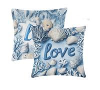 Cushion Covers 80x80cm Blue Outdoor Cushions Waterproof Beige Linen Cushions Double-Sided Printing Sofa Cushion Square Decorative Pillows for Indoor bed Sofa Chair Car room decor Gifts for woman T-546