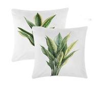Cushion Covers 80x80cm Green Outdoor Cushions Waterproof Plant Velvet Cushions Double-Sided Printing Sofa Cushion Square Decorative for Indoor bed Sofa Chair Car room decor Gifts for woman T-686
