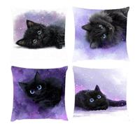 Cushion Covers 80x80cm, Outdoor Cushions Set of 4 Decorative Linen Square Cushion Covers Orange Abstract Waterproof Cushions With Smooth Invisible Zip for Sofa Bed Outdoor Garden Summer Decor s-418