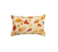 Cushion Covers Autumn 40cm x 60cm Rectangle Cushions Orange Throw Pillow Covers Linen Sofa Cushions with Invisible Zipper Large Decorative Pillows Bed Living Room Farmhouse Garden Fall Decor Q9-626