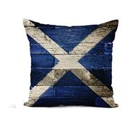 Cushion Covers Blue Scottish Scotland Flag Painted On Old Wood Saltire Pillow Cover Double Sided Printing Cushion Case Soft Pillowcases For Sofa Office Living Room 45X45CM