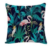 Cushion Covers Blue Tropical Jungle Outdoor Cushions Square Sofa Cushions Garden Cushions Outdoor Cushion Covers Bedroom Office Car Decorative Cushion Covers 45 x 45