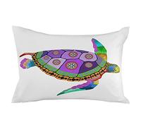 Cushion Covers Colored Turtle Cushion Case Premium Throw Pillow Case Colorful Pillow Cover For Sofa Office Living Room 40X60CM