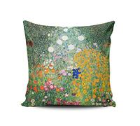 Cushion Covers Custom Colorful Gustav Klimt Flower Garden Cushion Case Soft Pillow Cover Cozy Pillowcases For Office Sofa Living Room 45X45CM