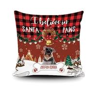 Cushion Covers Custom Gray Miniature Schnauzer Dog Christmas Winter Buffalo Check Plaid House Pillowcases Soft Throw Pillow Case Cozy Cushion Case For Sofa Living Room Office 45X45CM