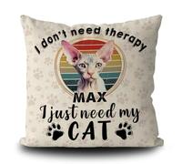 Cushion Covers Custom Watercolor Bambino Cat Throw Pillow Case Colorful Pillow Cover Cozy Pillowcases For Livingroom Chair Sofa 45X45CM