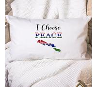 Cushion Covers Gambia Flag I Choose Peace Throw Pillow Case Decorations Pillowcases Soft Pillow Cover For Sofa Living Room Bedroom 40X60CM
