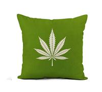 Cushion Covers Green Marijuana Cannabis Medical Weed Legal Plant Hashish Pillowcases Soft Throw Pillow Case Decorations Pillow Cover For Sofa Living Room Bedroom 45X45CM