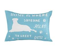 Cushion Covers Home Is Where Someone Purrs To Greet You,Dog Footprints Pillowcases Decorations Throw Pillow Case Colorful Pillow Cover For Bedroom Living Room Office 40X60CM