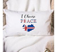 Cushion Covers I Choose Peace Iceland Flag National Pride Patriotic Flag Pillow Cover Double Sided Printing Pillowcases Cozy Throw Pillow Case For Living Room Sofa Livingroom 40X60CM
