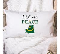 Cushion Covers I Choose Peace Mauritania Flag National Day National Pride Throw Pillow Case Decorations Cushion Case Soft Pillow Cover For Livingroom Bedroom Living Room 40X60CM