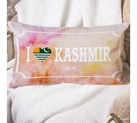 Cushion Covers I Love Kashmir Flag Patriotic Flag Holiday Flags Throw Pillow Case Cozy Pillowcases Soft Cushion Case For Sofa Living Room Bedroom 40X60CM