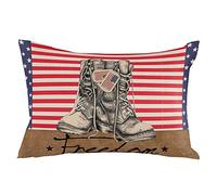 Cushion Covers Independence Day Boots On Stars And Red Stripes Freedom Pillow Cover Colorful Pillowcases Premium Cushion Case For Sofa Living Room Bedroom 40X60CM