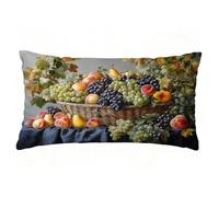 Cushion Covers Kitchen 50cm x 70cm Rectangle Cushions Leaf Throw Pillow Covers Linen Sofa Cushions with Invisible Zipper Large Decorative Pillows for Bed Living Room Farmhouse Garden Home Decor T9-101